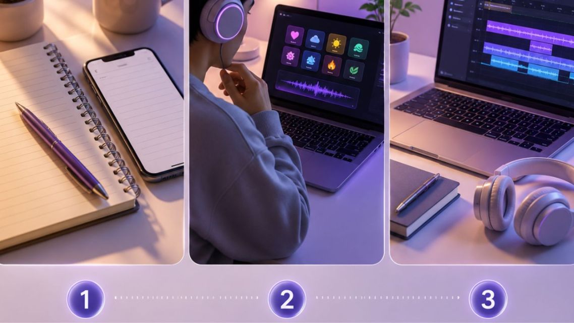 No Studio? No Problem: How to Turn Your Everyday Moments into Original Music 11 Three-step creative process for generating original music with AI tools