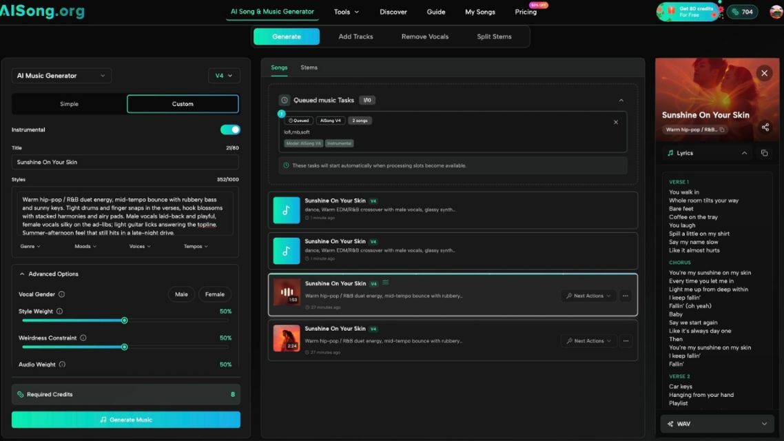 No Studio? No Problem: How to Turn Your Everyday Moments into Original Music 14 AI music generator interface for comparing prompt quality