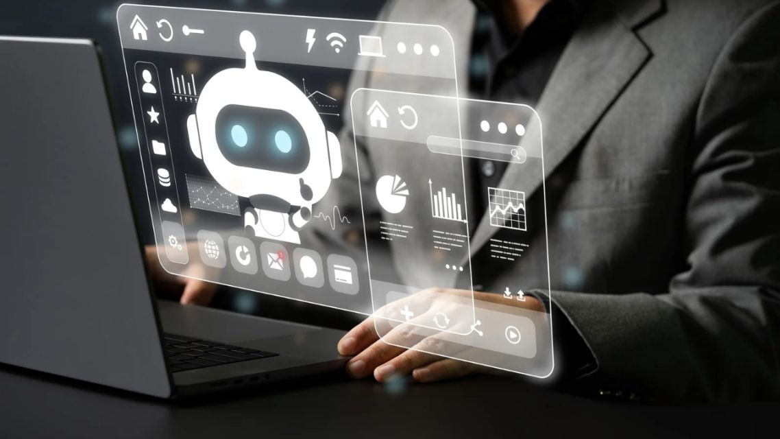 10 Best AI Image Generator Platforms in 2026: Features, Pricing & Comparison 26 Illustration of an AI assistant interface on a laptop representing modern AI creative tools.