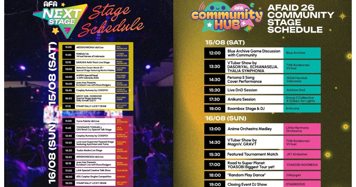 AFAID 2026 Kembali Digelar, Ada SPYAIR hingga Dave Rodgers yang Siap Meramaikan! 9 Jadwal guest AFAID 2026
