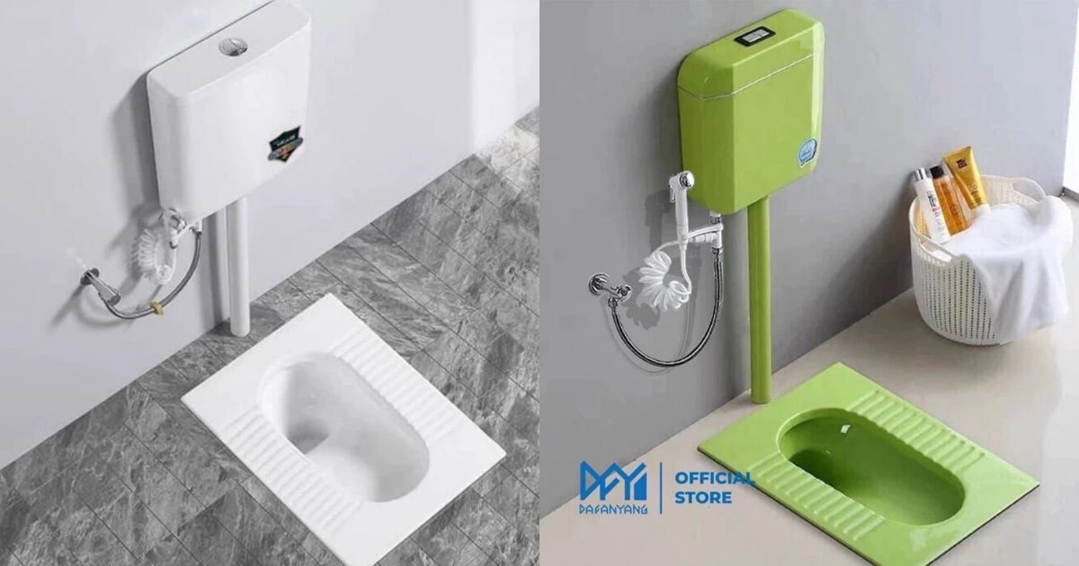 Inspirasi Model Kloset Kamar Mandi Minimalis yang Estetik dan Nyaman 14 hipwee-Kloset Jongkok Modern (Flush System)