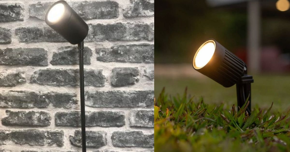 9 Model Lampu Taman Minimalis yang Bikin Suasana Halaman Makin Estetik 10 hipwee-Lampu Sorot Tancap (Spike Light)