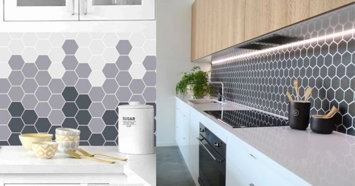 7 Stiker Dapur Tahan Panas untuk Dinding dan Meja yang Mudah Dibersihkan 12 hipwee-Motif Hexagon Geometris
