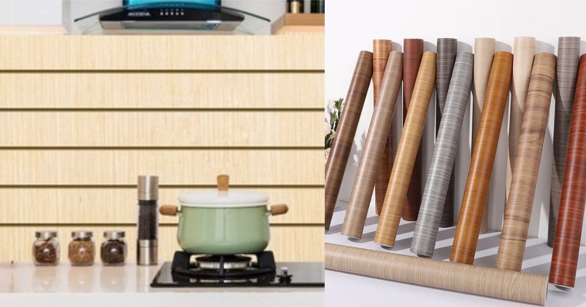 7 Stiker Dapur Tahan Panas untuk Dinding dan Meja yang Mudah Dibersihkan 13 hipwee-Motif Kayu Alami (Wood Grain)