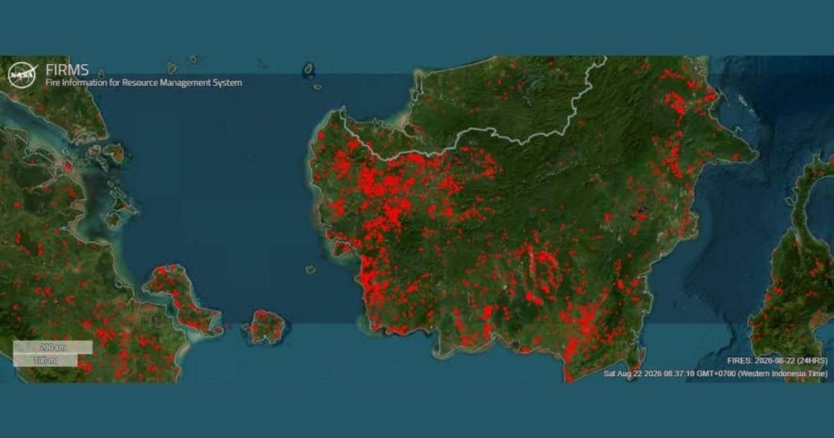 Jujur Janggal, Kebakaran Hutan di Indonesia Cuma karena Musim Kemarau? 6 hipwee-Peta persebaran titik api kebakaran hutan 2026