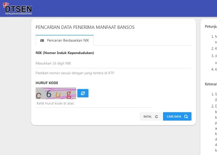 cara cek desil bansos