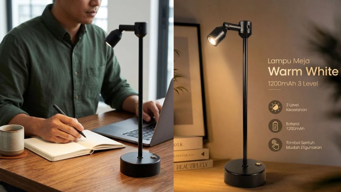 10 Lampu Meja Belajar Estetik Ini Bisa Memperindah Kamarmu, Cocok Buat Ngonten! 18