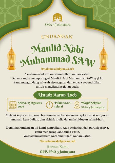 7 Undangan Maulid Nabi Muhammad SAW yang Sopan 10 undangan maulid nabi muhammad saw untuk sekolah