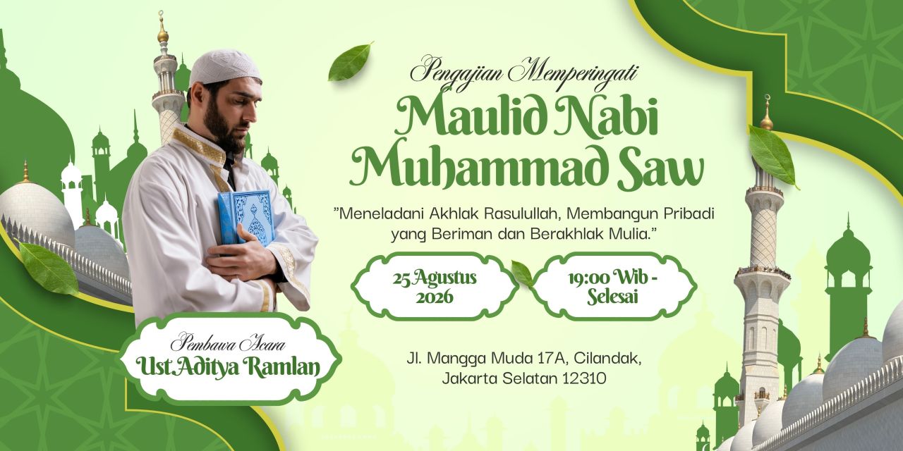 7 Undangan Maulid Nabi Muhammad SAW yang Sopan 14 undangan maulid tema keteladanan