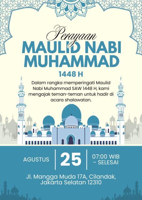 7 Undangan Maulid Nabi Muhammad SAW yang Sopan 11 undangan maulid untuk anak muda