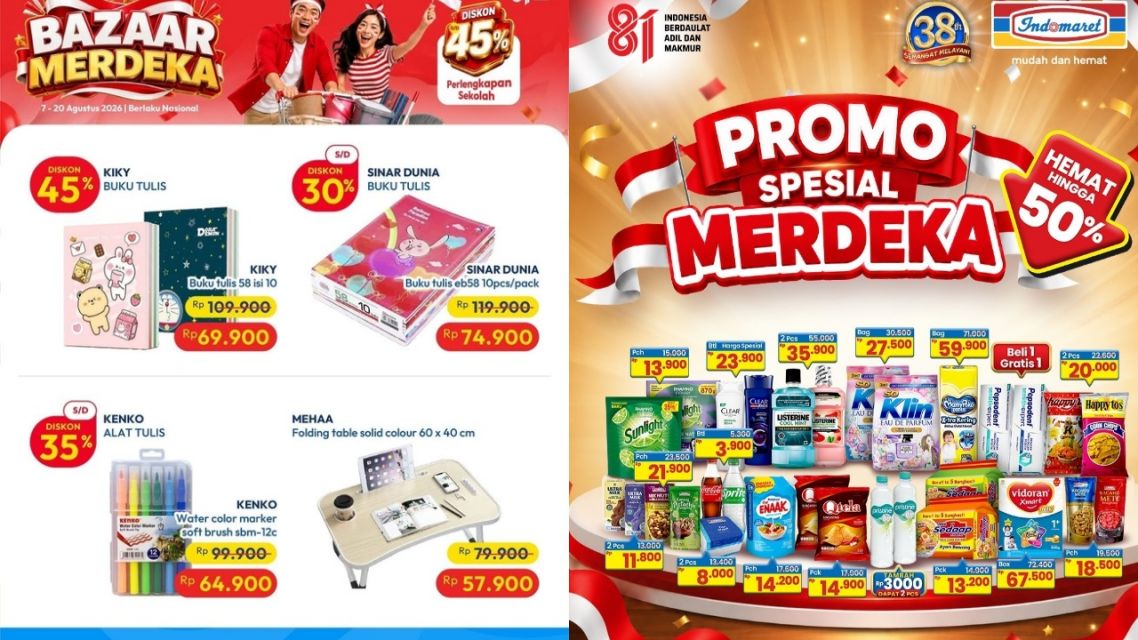 Daftar Promo Kemerdekaan 2026, Banyak Diskon Menarik Sambut 17 Agustus! 14 Promo kemerdekaan 2026 belanja harian