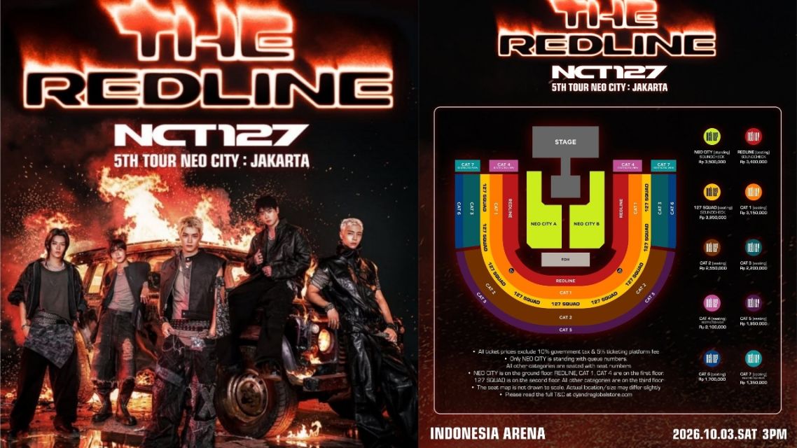 Konser NCT 127 THE REDLINE Jakarta 2026, Cek Jadwal War Tiketnya! 10 Update war tuket koncer NCT 127
