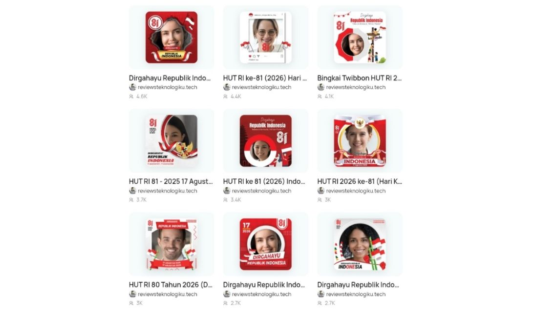 15 Link Twibbon HUT RI 17 Agustus 2026 Siap Pakai dan Cara Menggunakannya! 8 Pilihan Twibbon HUT RI 2026