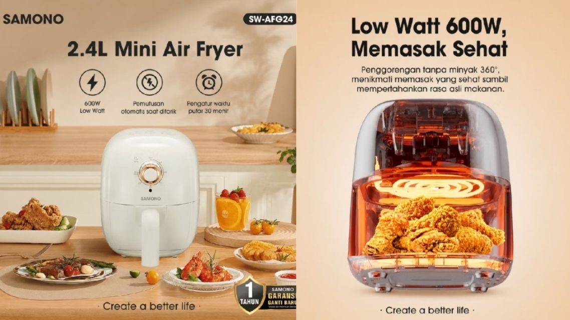 11 Rekomendasi Air Fryer Low Watt yang Hemat Listrik dan Praktis Dipakai 14 Air fyer low watt (2)