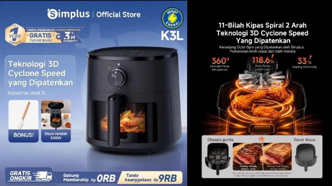 11 Rekomendasi Air Fryer Low Watt yang Hemat Listrik dan Praktis Dipakai 16 Air fryer low watt (4)