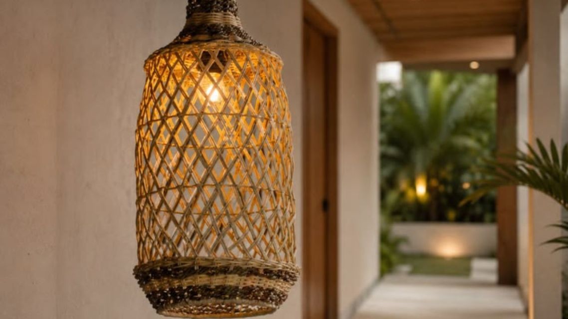 11 Rekomendasi Model Lampu Teras Estetik yang Bikin Fasad Makin Standout 17 model lampu teras gantung rotan