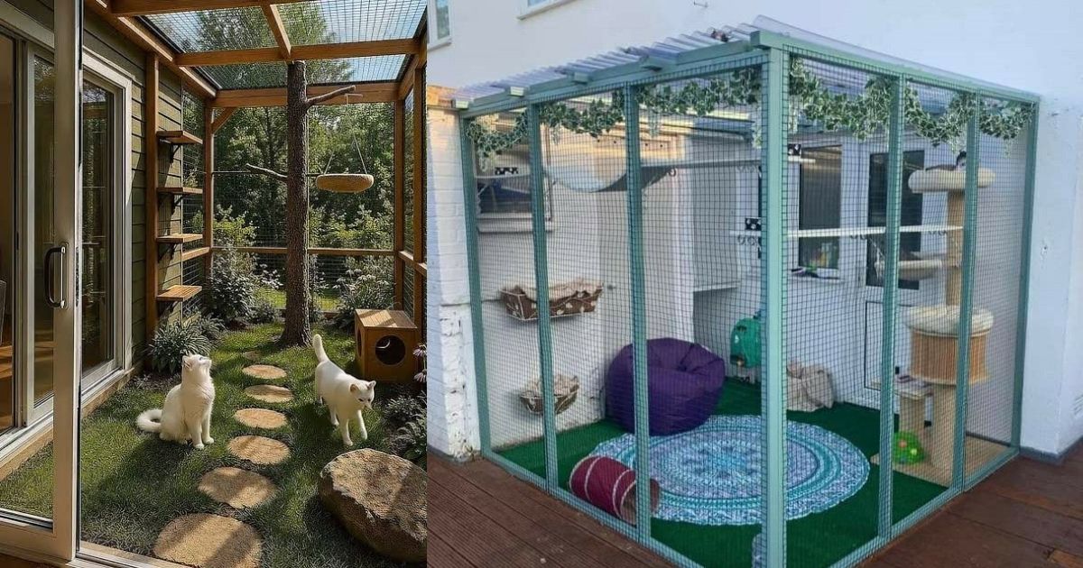 Super Cantik, 7 Ide Cat Room Design di Ruangan Sempit yang Nyaman 10 hipwee-Cat Room Outdoor di Teras Belakang Rumah