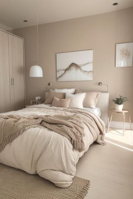 10 Warna Cat Kamar Tidur yang Menenangkan dan Bikin Betah 12 beige bedroom