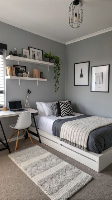 10 Inspirasi Interior Kamar Kost Minimalis yang Nyaman 11 kamar kos warna netral