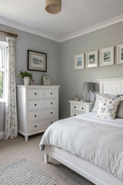10 Warna Cat Kamar Tidur yang Menenangkan dan Bikin Betah 14 light grey bedroom