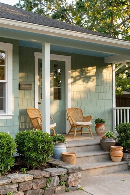 10 Rekomendasi Warna Cat Teras Rumah yang Elegan 15 sage green