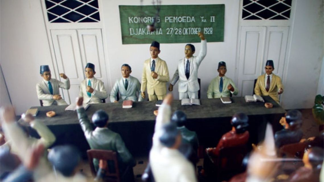 Pemuda 1928 dan Kita Sekarang Sama-Sama Memperjuangkan Masa Depan 6 Diorama Kongres Pemuda II di Museum Sumpah Pemuda