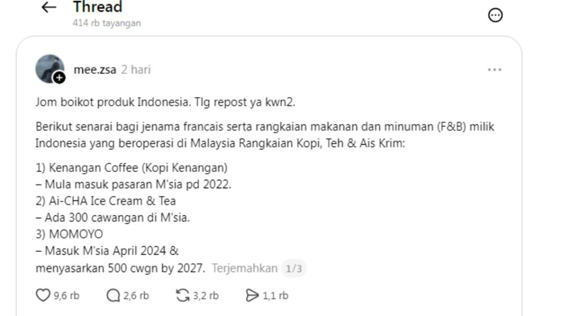 5 Merek Produk Kuliner Indonesia Ini Masuk Daftar Seruan Boikot Netizen Malaysia 8 awal mula seruan boikot produk kuliner indonesi di malaysia