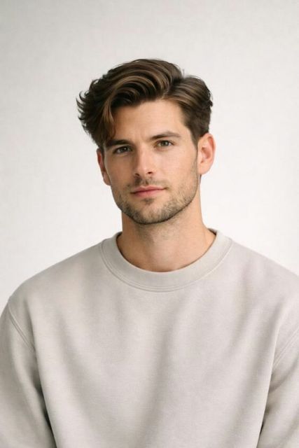 11 Model Rambut Pria untuk Wisuda yang Stylish, Rapi, dan Bikin Pangling! 22 Pria berambut bergelombang dengan gentle wave side part
