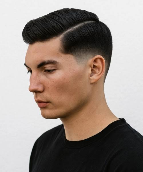 11 Model Rambut Pria untuk Wisuda yang Stylish, Rapi, dan Bikin Pangling! 19 Pria dengan short comb over, belahan halus dan rambut pendek disisir ke samping
