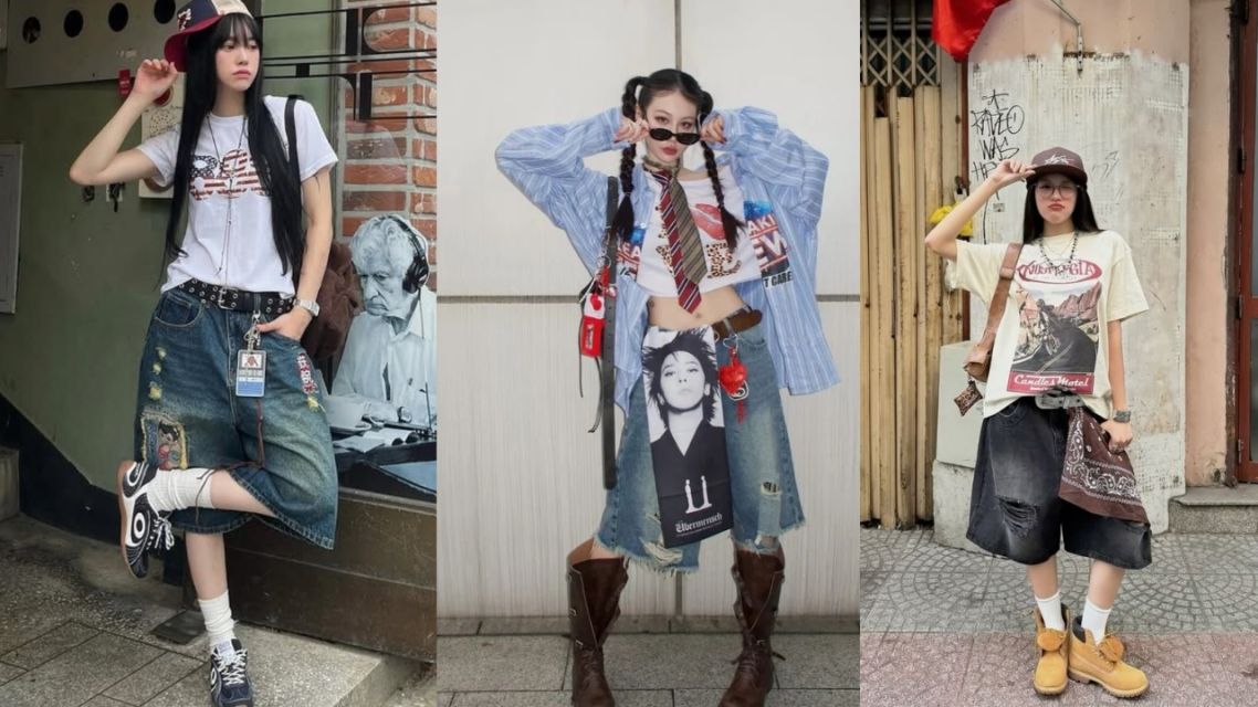 Skena, Kalcer, atau Outfit Old Money? 3 Style Gen Z yang Lagi Ramai, Kamu yang Mana? 7 Contoh outfit style skena dengan kaus band dan celana longgar